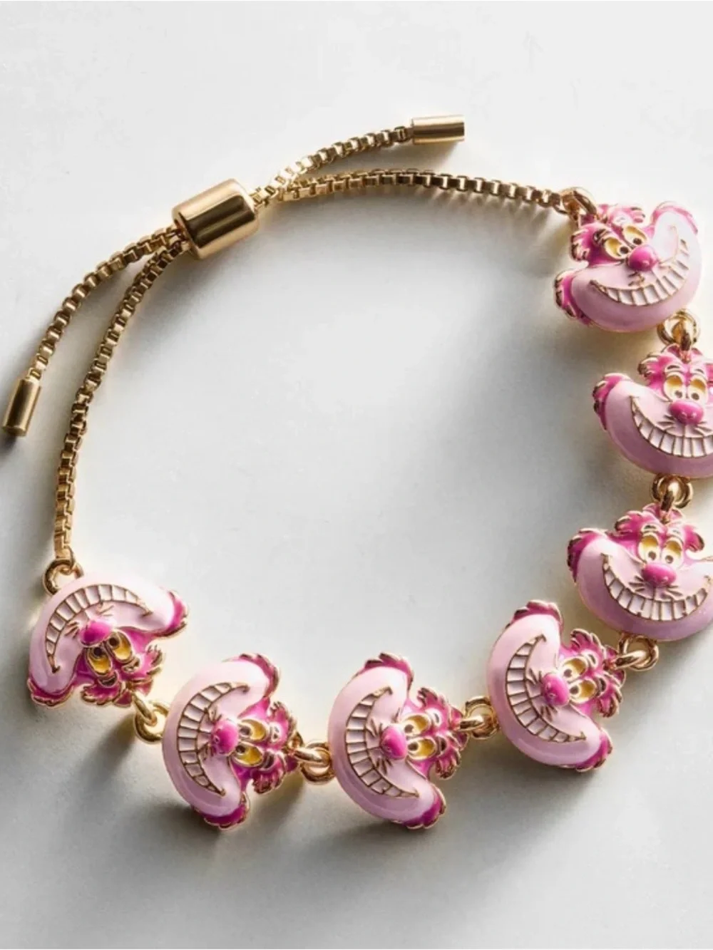 Baublebar NWT Alice In Wonderland Cheshire Cat Repeating Faces Braces